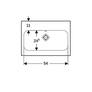 Geberit iCon Light Waschtisch 60x42cm, verk. Ausld. ohne Hahnloch, ohne Ül., weiß, KeraTect – Bild 5