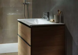 Geberit iCon Möbelwaschtisch 60x48cm mit Hahnloch, ohne Überlauf, weiß – Bild 3