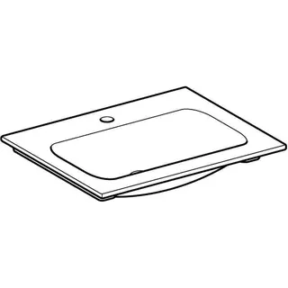Geberit iCon Möbelwaschtisch 60x48cm mit Hahnloch, ohne Überlauf, weiß – Bild 4