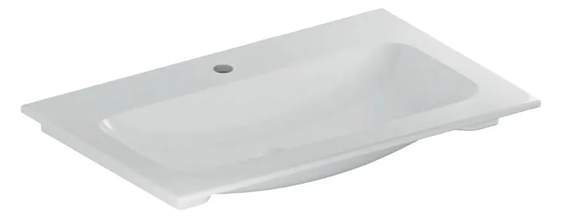 Geberit iCon Möbelwaschtisch 75x48cm mit Hahnloch, ohne Ül., weiß, KeraTect