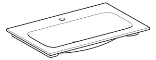 Geberit iCon Möbelwaschtisch 75x48cm mit Hahnloch, ohne Ül., weiß, KeraTect – Bild 5