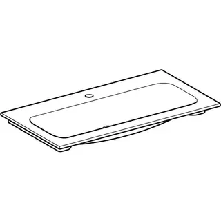 Geberit iCon Möbelwaschtisch 90x48cm mit Hahnloch, ohne Überlauf, weiß – Bild 5