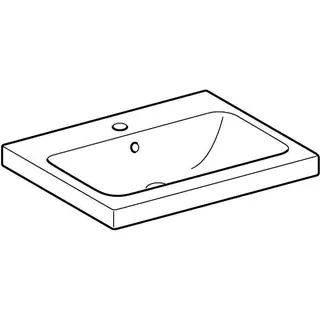 Geberit iCon Light Waschtisch 60x48cm mit Hahnloch, mit Ül., weiß, KeraTect – Bild 3