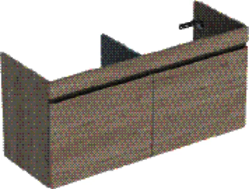 Geberit Renova Plan US f. DWT m. 2 Schubladen 122,6x60,6x44,6cm, Nussbaum hickory hell