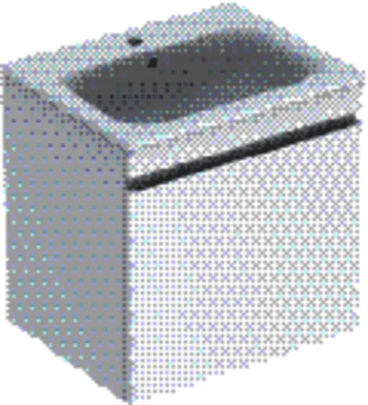 Geberit Renova Plan Set MWT m. US, 1 Schubl. 60x62,2x48cm, weiß hgl./KeraTect