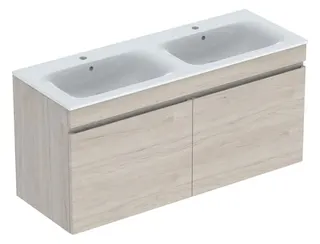 Geberit Renova Plan Set DMWT m. US, 2 Schubl. 130x62,2x48cm, Nussbaum hi hell/KeraTect – Bild 2