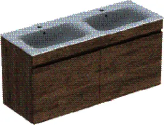 GE Renova Plan Set DMWT m. US, 2 Schubl. 130x62,2x48cm, Nussbaum hickory/KeraTect