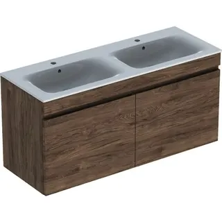 Geberit Renova Plan Set DMWT m. US, 2 Schubl. 130x62,2x48cm, Nussbaum hickory/KeraTect – Bild 2