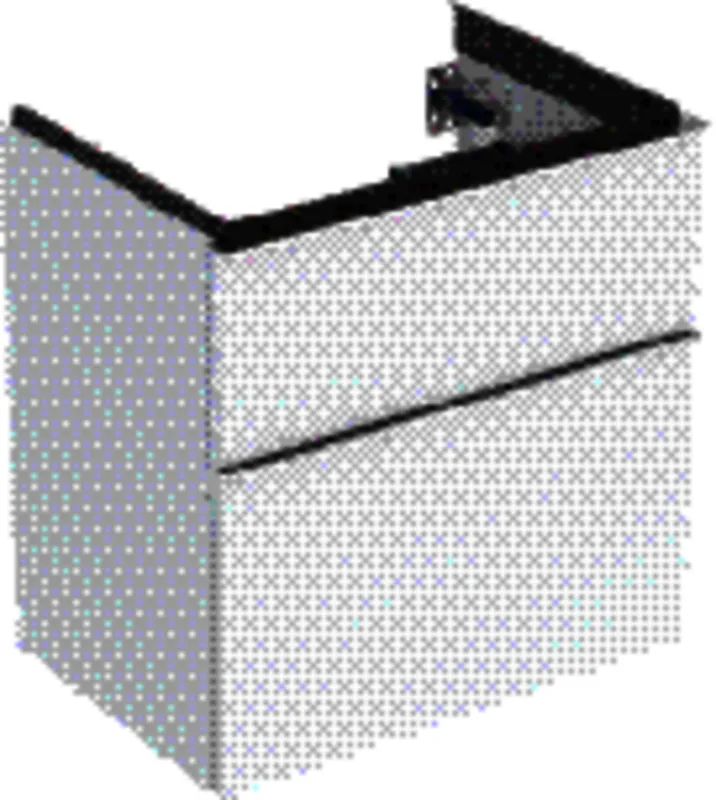 Geberit iCon Unterschrank f. Waschtisch, verk. Ausld. 59,2x61,5x41,6cm, weiß hgl/Gr. chrom