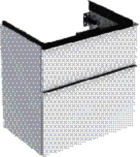 GE iCon Unterschrank f. WT, verk. Ausld. 59,2x61,5x41,6cm, weiß hgl/Gr. chrom