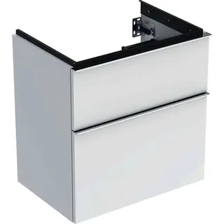 Geberit iCon Unterschrank f. Waschtisch, verk. Ausld. 59,2x61,5x41,6cm, weiß hgl/Gr. chrom – Bild 2