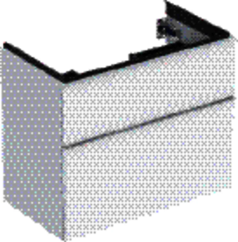 Geberit iCon Unterschrank f. Waschtisch, verk. Ausld. 74x61,5x41,6cm, weiß hgl./Gr. weiß matt
