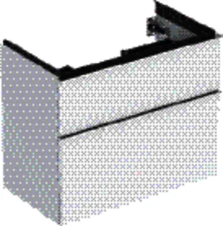 GE iCon Unterschrank f. WT, verk. Ausld. 74x61,5x41,6cm, weiß hgl/Gr. chrom
