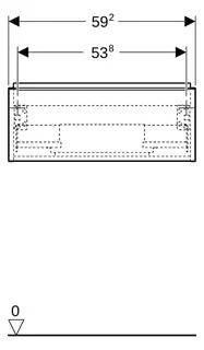 Geberit iCon Unterschrank für Waschtisch, 1 Schubl. 59,2x24,7x47,6cm, weiß matt – Bild 3