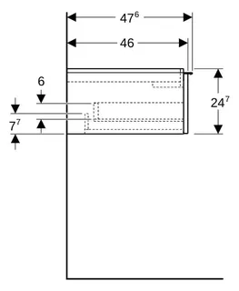 Geberit iCon Unterschrank für Waschtisch, 1 Schubl. 59,2x24,7x47,6cm, weiß matt – Bild 4