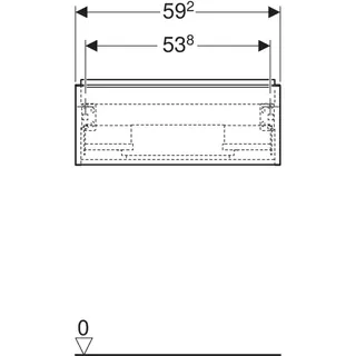 Geberit iCon Unterschrank für Waschtisch, 1 Schubl. 59,2x24,7x47,6cm, sandgrau – Bild 4