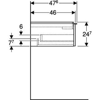 Geberit iCon Unterschrank für Waschtisch, 1 Schubl. 59,2x24,7x47,6cm, sandgrau – Bild 5