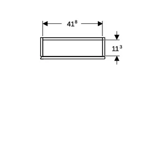 Geberit Hängeschrank quadratisch, 1 Tür 45x46,7x15cm, lava matt – Bild 5