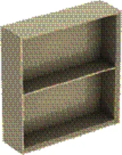GE Regal quadratisch 45x46,7x13,2cm, sandgrau