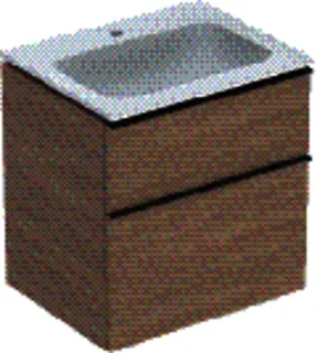 GE iCon Set MWT m. US, 2 Schubl. 60x63x48cm, Eiche/Gr. lava/Tect