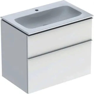 Geberit iCon Set MWT m. US, 2 Schubl. 75x63x48cm, weiß hgl./Gr. weiß matt/Tect – Bild 2