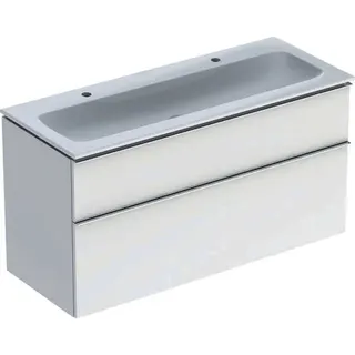 Geberit iCon Set MWT m. US, 2 Schubl. 120x63x48cm, weiß hgl./Griff chrom – Bild 2