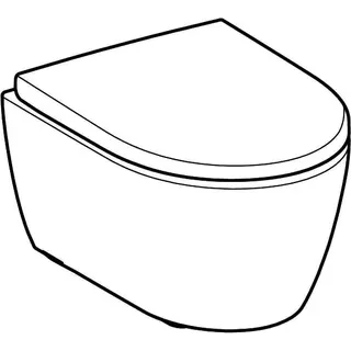 Geberit iCon Set Wand-WC mit WC-Sitz, Rimfree Tiefspül-WC, verk. Ausl. 49cm, weiß matt – Bild 5