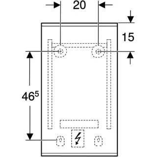 Geberit Option Plus Square LSP, direkte Bel. u. ind. Bel., 40x70x3,5cm, alu elox – Bild 4