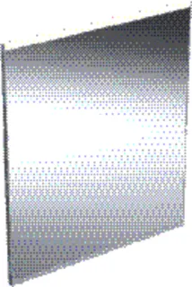 GE Option Plus Square LSP, direkte Bel. u. ind. Bel., 60x70x3,5cm, alu elox