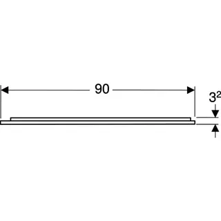 Geberit Option Plus Square LSP, direkte Bel. u. ind. Bel., 90x70x3,5cm, swm/alu elox – Bild 5