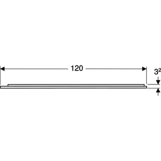 Geberit Option Plus Square LSP, direkte Bel. u. ind. Bel., 120x70x3,5cm, alu elox – Bild 4