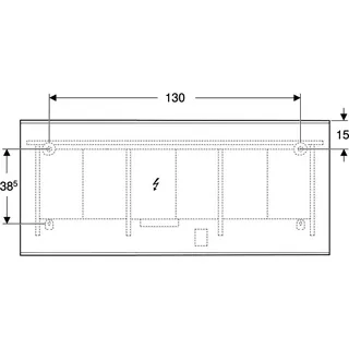 Geberit Option Plus Square LSP, direkte Bel. u. ind. Bel., 160x70x3,5cm, alu elox – Bild 5