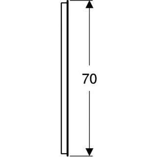 Geberit Option Basic Square Lichtspiegel Beleuchtung oben, 80x70x3cm, alu. elox – Bild 4