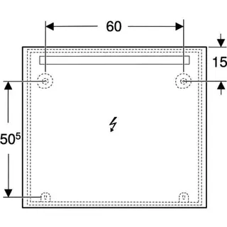 Geberit Option Basic Square Lichtspiegel Beleuchtung oben, 80x70x3cm, alu. elox – Bild 5