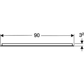 Geberit Option Basic Square Lichtspiegel Beleuchtung oben, 90x70x3cm, alu. elox – Bild 5