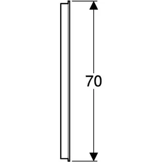 Geberit Option Basic Square Lichtspiegel Beleuchtung oben, 100x70x3cm, alu. elox – Bild 5