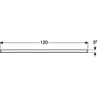 Geberit Option Basic Square Lichtspiegel Beleuchtung oben, 120x70x3cm, alu. elox – Bild 4