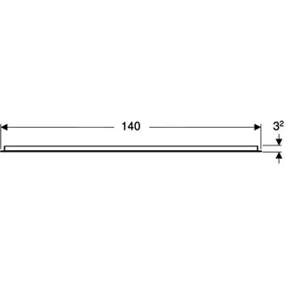 Geberit Option Basic Square Lichtspiegel Beleuchtung oben, 140x70x3cm, alu. elox – Bild 5