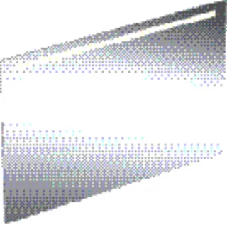 GE Option Basic Square Lichtspiegel Beleuchtung oben, 140x90x3cm, alu. elox
