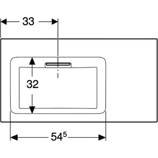 Geberit ONE MWT 90x48cm, CleanDrain, Ablg.re ohne Hahnloch, ohne Überlauf, weiß, KeraTect/weiß glzd – Bild 5