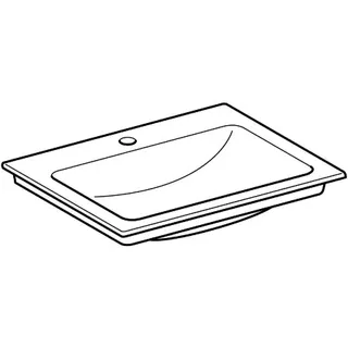 Geberit ONE Möbelwaschtisch 60x48 cm mit Hahnloch, ohne Überlauf, weiß, KeraTect – Bild 3