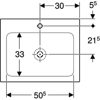 Geberit ONE Möbelwaschtisch 60x48 cm mit Hahnloch, ohne Überlauf, weiß, KeraTect – Bild 4