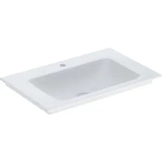 Geberit ONE Möbelwaschtisch 75x48 cm mit Hahnloch, ohne Überlauf, weiß, KeraTect
