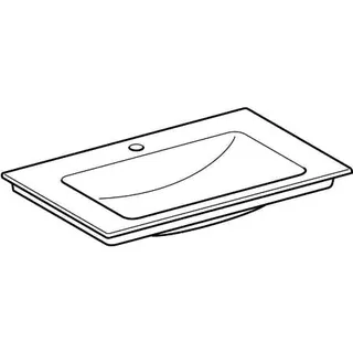 Geberit ONE Möbelwaschtisch 75x48 cm mit Hahnloch, ohne Überlauf, weiß, KeraTect – Bild 3