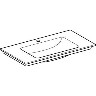Geberit ONE Möbelwaschtisch 90x48 cm mit Hahnloch, ohne Überlauf, weiß, KeraTect – Bild 3