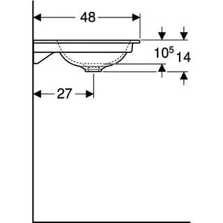 Geberit ONE Möbelwaschtisch 90x48 cm mit Hahnloch, ohne Überlauf, weiß, KeraTect – Bild 5