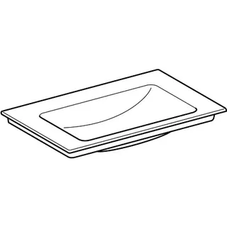 Geberit ONE Möbelwaschtisch 75x48 cm ohne Hahnloch, ohne Überlauf, weiß, KeraTect – Bild 3