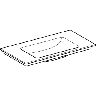Geberit ONE Möbelwaschtisch 90x48 cm ohne Hahnloch, ohne Überlauf, weiß, KeraTect – Bild 3