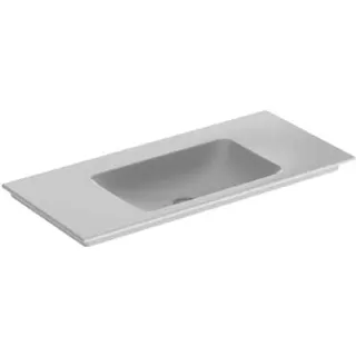 Geberit ONE Möbelwaschtisch 105x48 cm ohne Hahnloch, ohne Überlauf, weiß, KeraTect