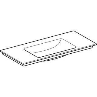 Geberit ONE Möbelwaschtisch 105x48 cm ohne Hahnloch, ohne Überlauf, weiß, KeraTect – Bild 3